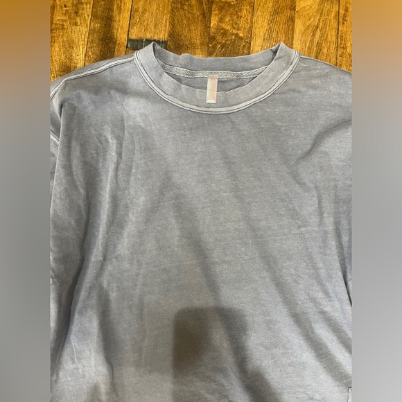 Free people movement inspire layer cropped long sleeve t shirt flint stone New - Picture 3 of 4